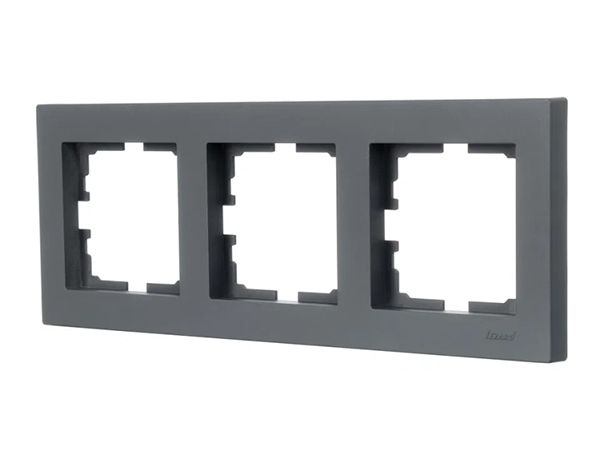Рамка 3-на горизонтальна Lezard VESNA графіт (Шефілд Грей)(742-3400-148)