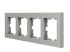 Рамка 4-на горизонтальна Lezard VESNA сірий (Платина)(742-3500-149)