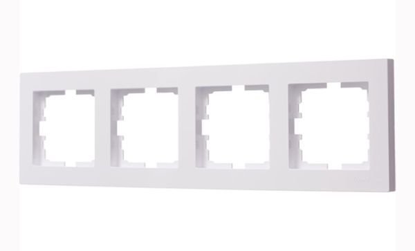 Рамка 4-на горизонтальна Lezard VESNA біла(742-0200-149)