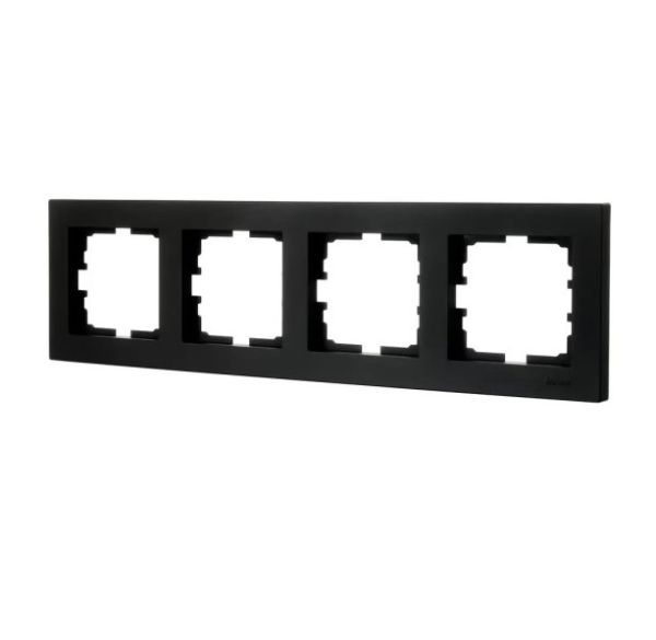 Рамка 4-на горизонтальна Lezard VESNA антрацит(742-4200-149)