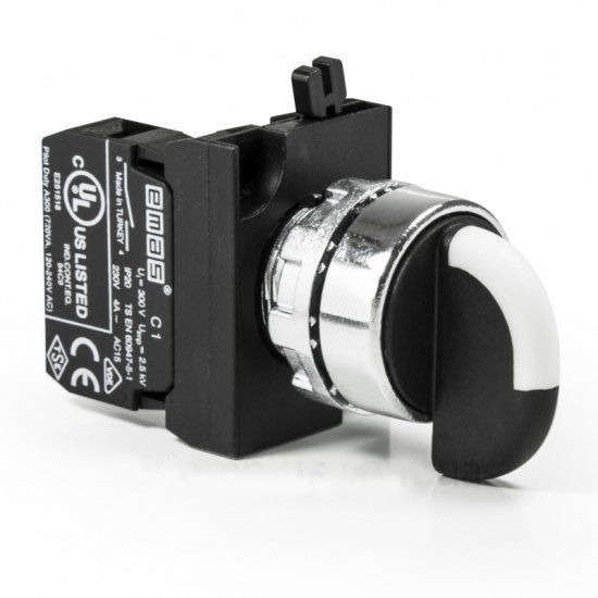 Переключатель CM100S21 0-1 без фиксаций (1НО) - металл IP65 EMAS(CM100S21)