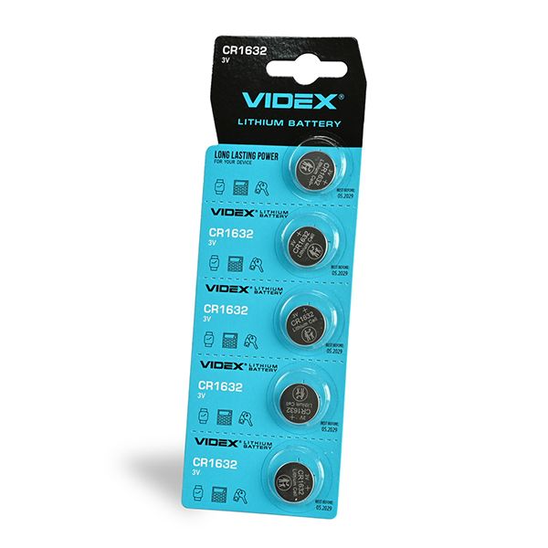 Батарейка литиевая Videx CR1632 5шт BLISTER CARD(CR1632 5pc)