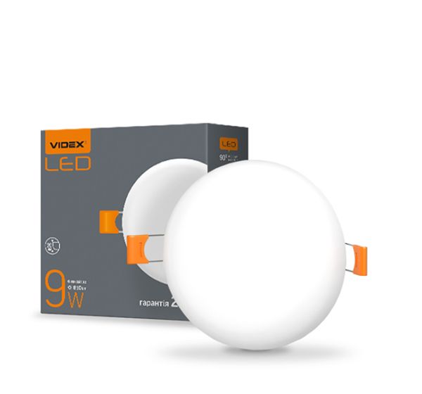 Світильник вбуд. круглий безрамковий 9W 4100K ІР20/54 VL-DLFR-094 LED VIDEX(VL-DLFR-094)