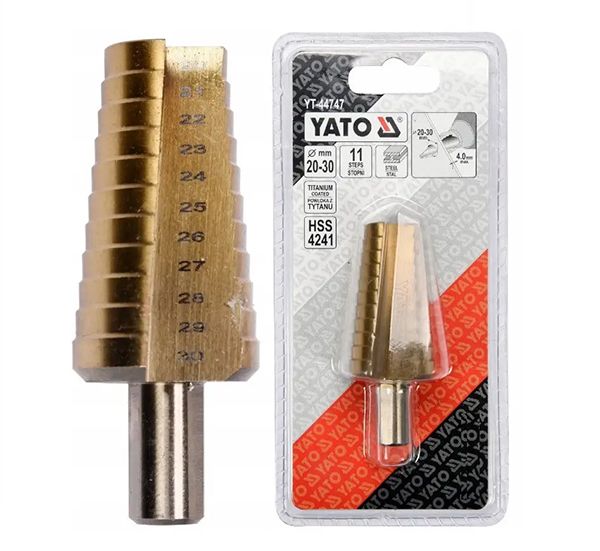 Сверло ступенчатое по металлу 20-30мм титан HSS 4241 YT-44747(YT-44747)