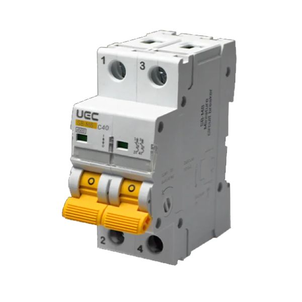 Вимикач автоматичний SB-M8 2P/C40A 4,5кA UEC(MCB45-2-040-C)