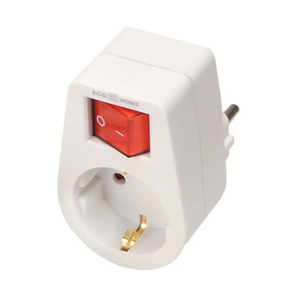 Розетка с з/к и выключателем серии Ornat Аско(ECO019001026)