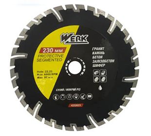 Коло алмазне сегментоване 230*22,23 4232623 WERK(4232623)