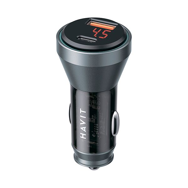 Автомобільний зарядний пристрій HAVIT HV-CC2017 48W USB-A+USB-C(28470)