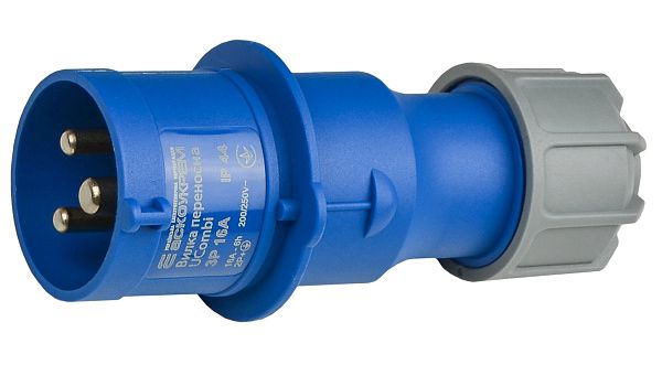 Вилка переносна серії UCombi  3P 16А IP 44(A0080010101)