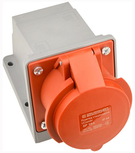 Розетка стаціонарна серії  UСombi 5P 16A IP 44(A0080010152)