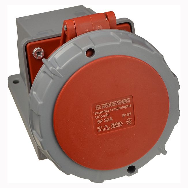 Розетка стаціонарна серії  UСombi 5P 32A IP 67(A0080010155)