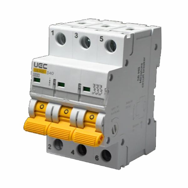 Вимикач автоматичний SB-M8 3P/D40A 4,5кA UEC(MCB45-3-040-D)