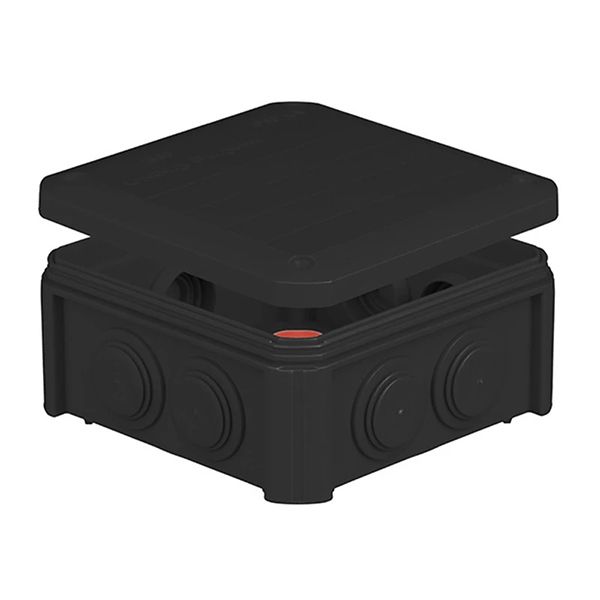 Коробка розподільча з кришкою чорна  PLK601V850 100*100*50 ІP55 Plank Electrotechnic(PLK601V850)