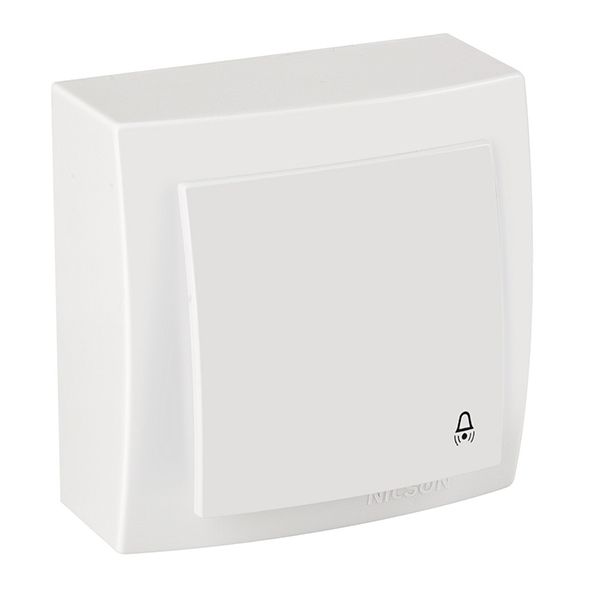 Кнопка дзвінка накладна біла 26111012 Nilson Themis  (12шт/уп)(26111012)