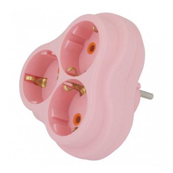 Трійник 3 гн. з з/к  Nilson 40520101 рожевий(40520101)