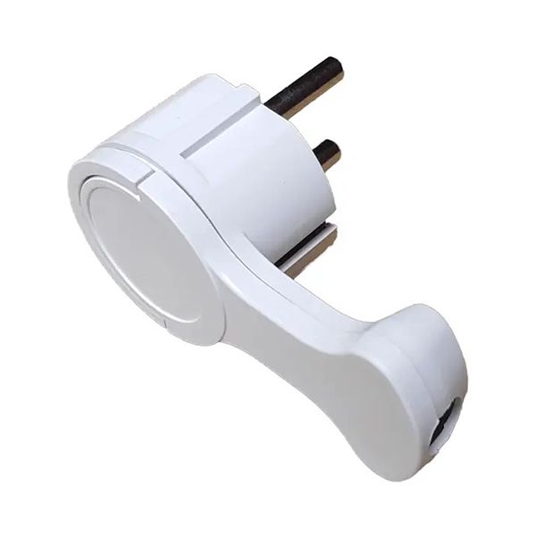 Вилка В 16 євро з/к біла кутова відкидна ручка TNSy(TNSy5000732)