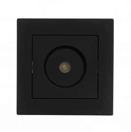 Розетка TV прохідна Lezard VESNA антрацит(742-4288-129)