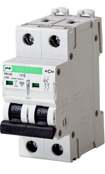 Вимикач автоматичний  FB1-63 2P С50A (6кА) серия ECO Промфактор(FB1C2050)