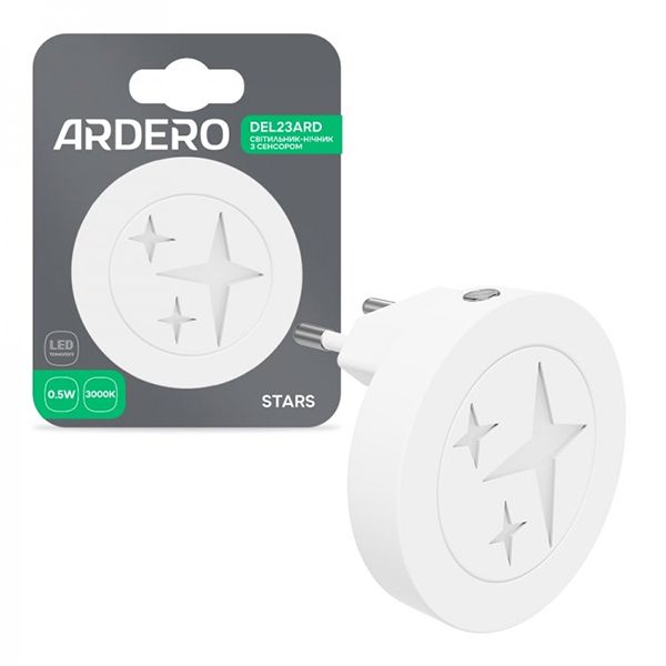 Світильник нічник Ardero DEL23ARD STARS білий(8551)