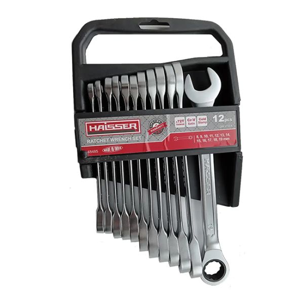 Набір ключів комбінованих з тріскачкою 12шт HAISSER 48485(48485)