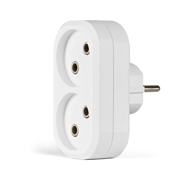 Мережевий розгалужувач без заземлення 2 гнізда білий ТF-MR210-W TITANUM STANDARD(ТF-MR210-W)