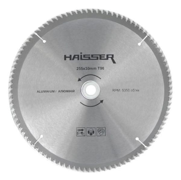 Диск пильний 255*30 96 зуба по алюмінію HAISSER 4311644(4311644)