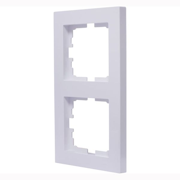 Рамка 2-на вертикальна Lezard VESNA біла(742-0200-152)