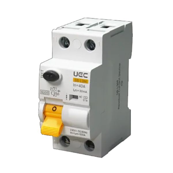Пристрій захисного відключення SB-L9M 2P 40A 30mA Тип AC 6kA UEC(RCCB61-2-040-030-AC)