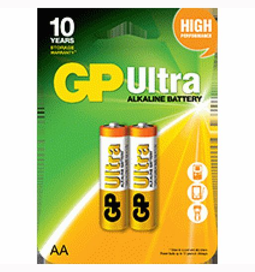Батарейка GP Ultra Alkaline 15АUETA21-2BC2 LR6, AA, 1.5V щелочная ( 2шт/блс)(15АUETA21-2BC2)