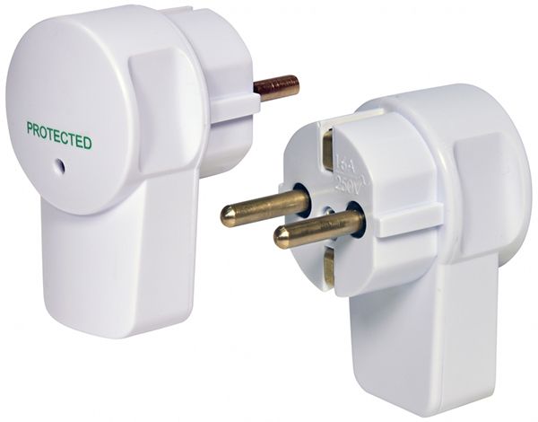 Вилка кутова із захистом PPZW-90 (2P+PE, полікарбонат, IP20, біла) ЕТІ(4481007)