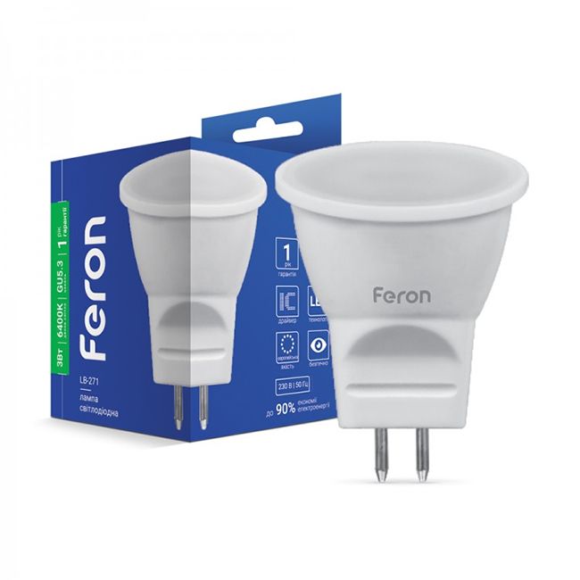 Лампа Feron 3W 6400K G5.3 230V MR11 LB-271(25553)