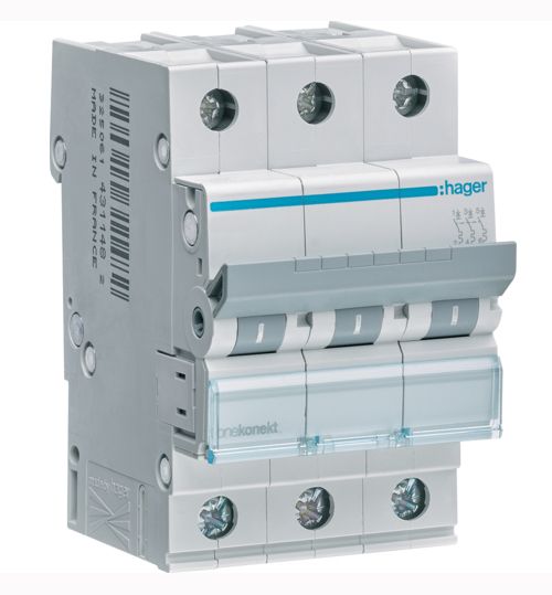 Вимикач автоматичний Hager MCN306, 3р/6А(MCN306)