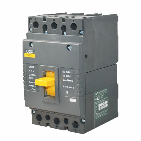 Вимикач  автоматичний PCB35 3Р 125А 35кА UEC(MCCB-PCB-35-3-0125)