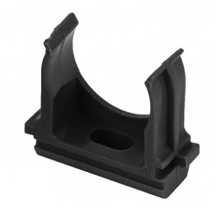 Крепежная скоба D 25 мм WAVE чорна