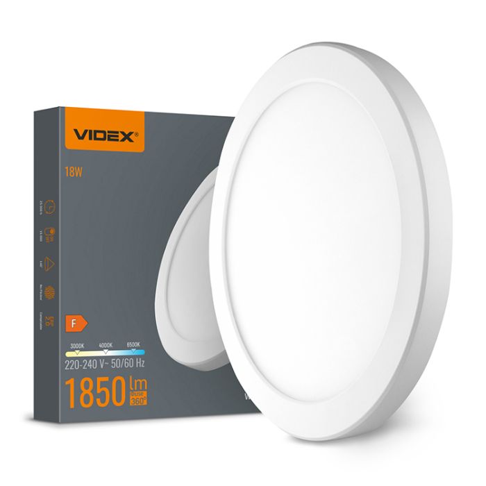 Світильник накладний коло 18W 3000K-4000K-6500K 220V ІР20 VL-DL6R-18CW VIDEX(VL-DL6R-18CW)