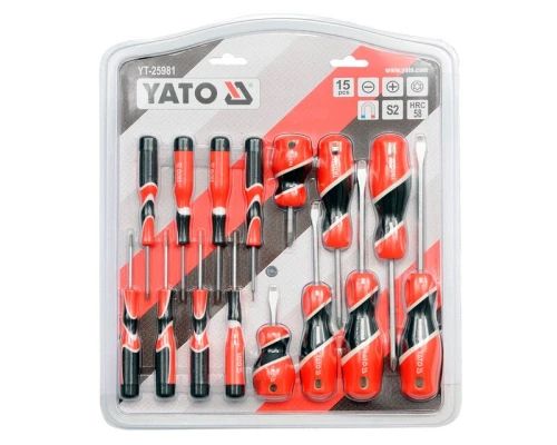Набір викруток YATO: плоский шліц, "Philips" РН "TORX" YT-25981(YT-25981)
