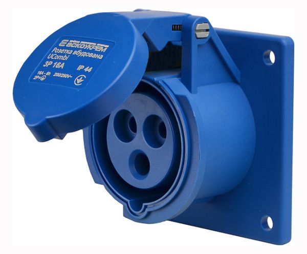 Розетка вбудована серії UСombi 3P 16A IP 44(A0080010158)