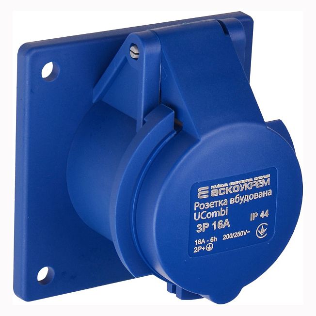 Розетка вбудована серії UСombi 3P 16A IP 44(A0080010158)
