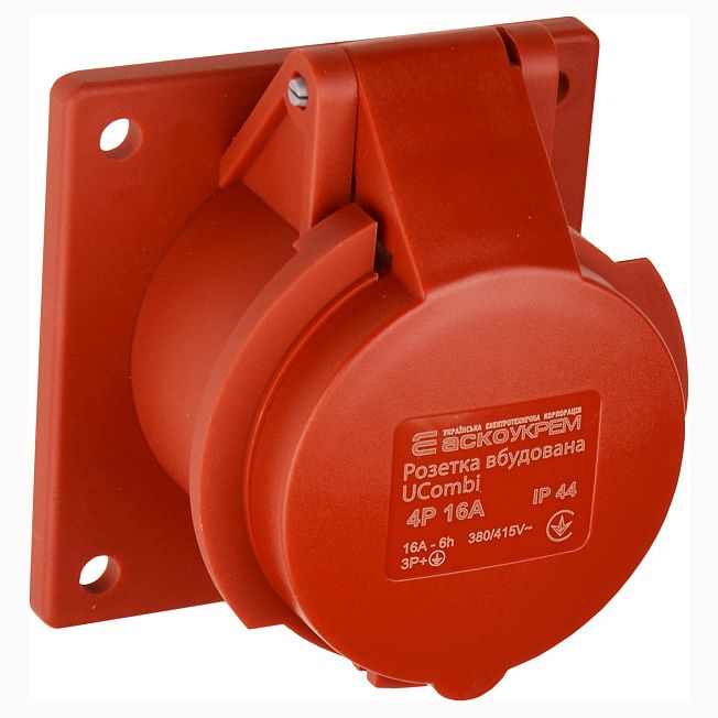Розетка вбудована серії UСombi 4P 16A IP 44(A0080010160)