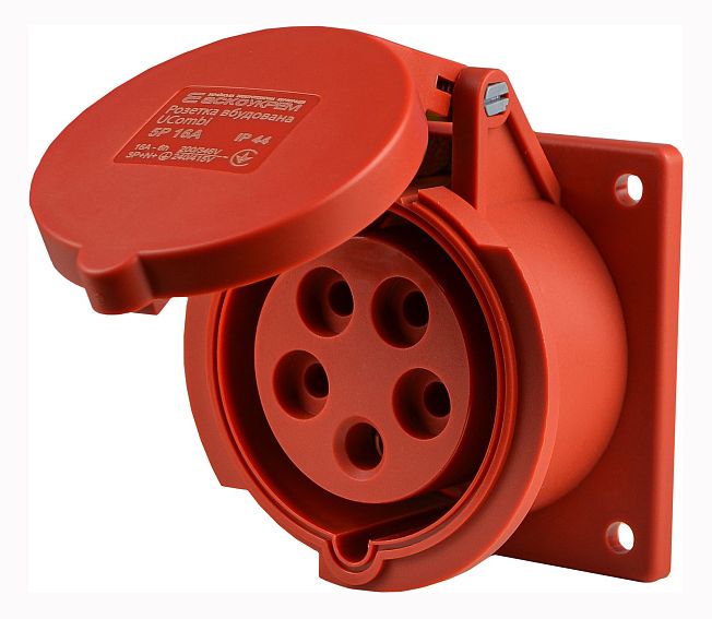 Розетка вбудована серії UСombi 5P 16A IP 44(A0080010162)