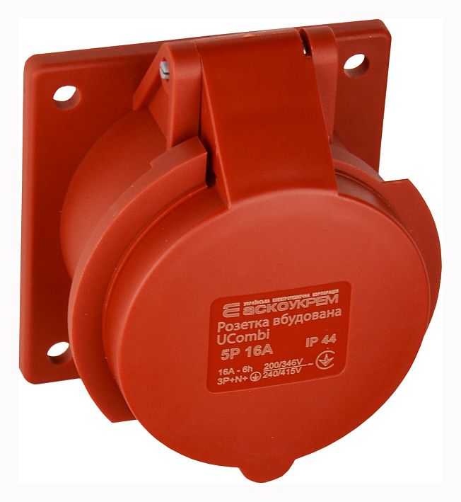 Розетка вбудована серії UСombi 5P 16A IP 44(A0080010162)