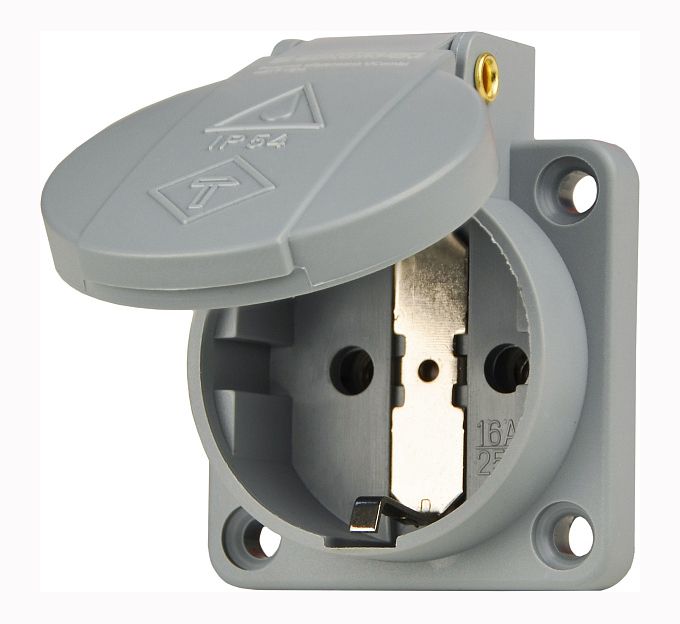 Розетка вбудована тип F серії UСombi 3P 16A IP 54 сіра(A0080010165)
