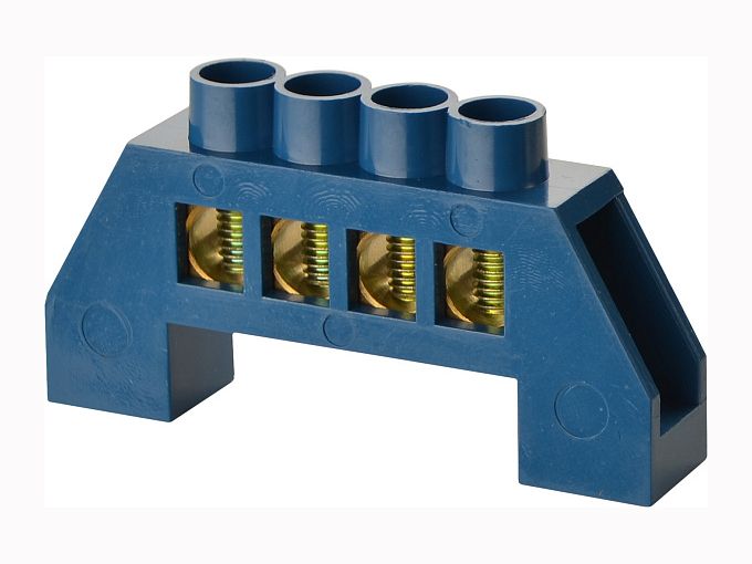 Нульова шина в пластиковому корпусі BC-6В 4 отв. (8*12)(A0150120087)