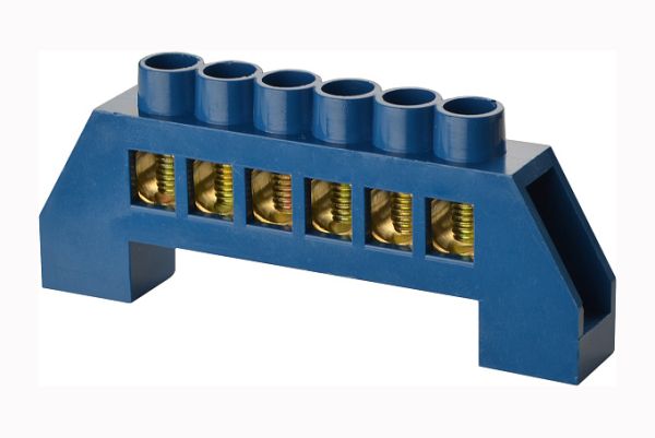 Нульова шина в пластиковому корпусі BC-6В 6 отв. (8*12)(A0150120088)