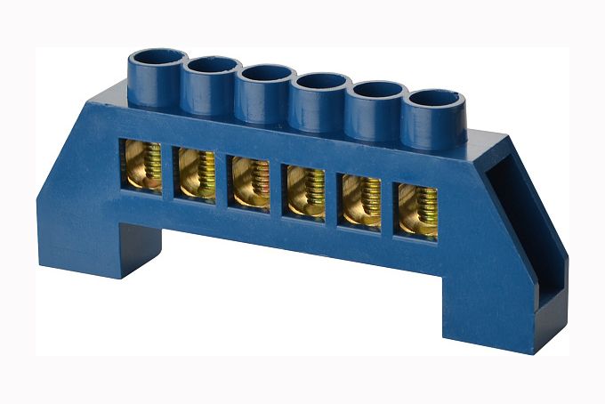 Нульова шина в пластиковому корпусі BC-6В 6 отв. (8*12)(A0150120088)