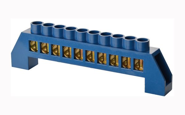 Нульова шина в пластиковому корпусі BC-6В 10 отв. (8*12)(A0150120090)