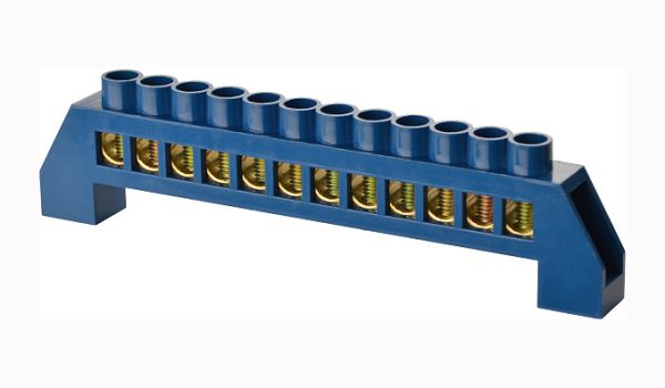 Нульова шина в пластиковому корпусі BC-6В 12 отв. (8*12)(A0150120091)