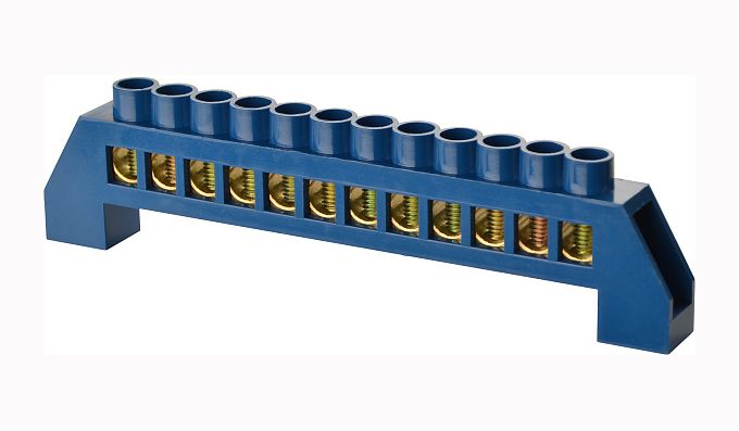 Нульова шина в пластиковому корпусі BC-6В 12 отв. (8*12)(A0150120091)