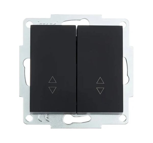 Вимикач 2-кл прохідний Lezard VESNA антрацит(742-4288-106)