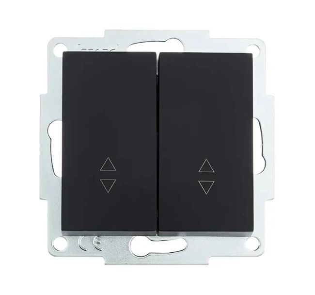 Вимикач 2-кл прохідний Lezard VESNA антрацит(742-4288-106)